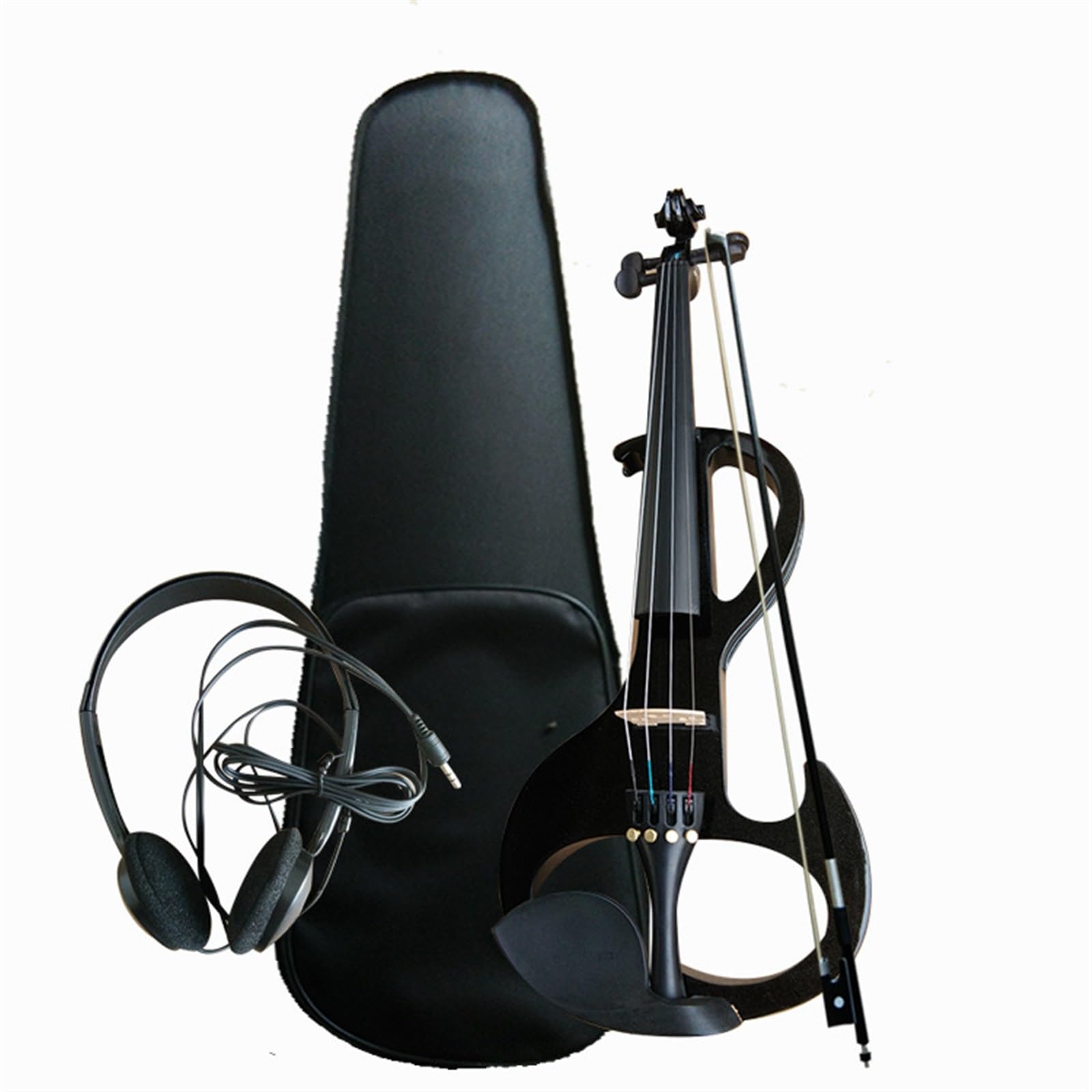Violine Schwarze Elektronische Geige Ist Aus Massivholz Gefertigt Und Sprühlackiert(Black)