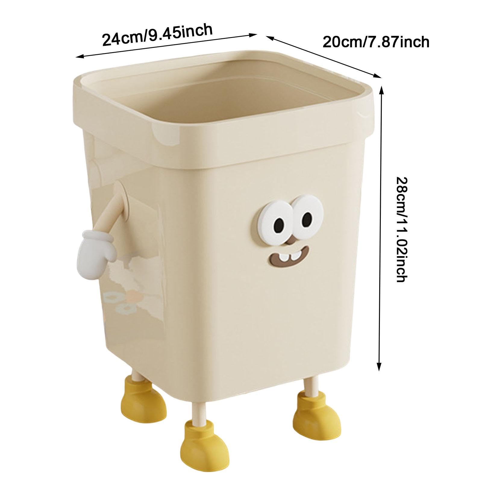 Colcolo Mülleimer, Papierkorb, lustig, leicht, stabil, quadratisch, süßer Mülleimer, Haushaltskomposteimer für Wohnheim, unter dem Schreibtisch, Badezimmer, Groß Stehend