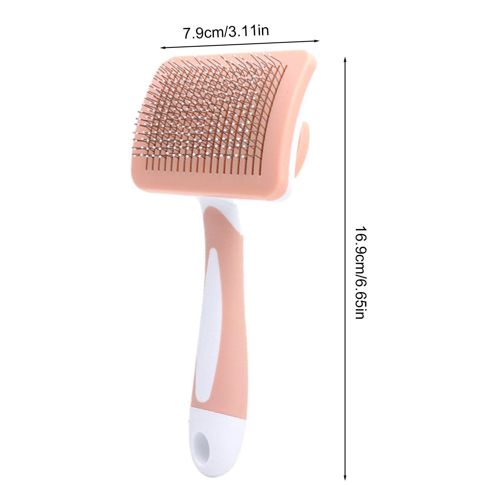 Cepillo autolimpiador para limpieza | Cepillo para peluqueria de perros, gatos, conejitos | Masajeador de herramientas para mascotas con capa base suelta fácil de quitar (Color : Mandarina Canela Medi