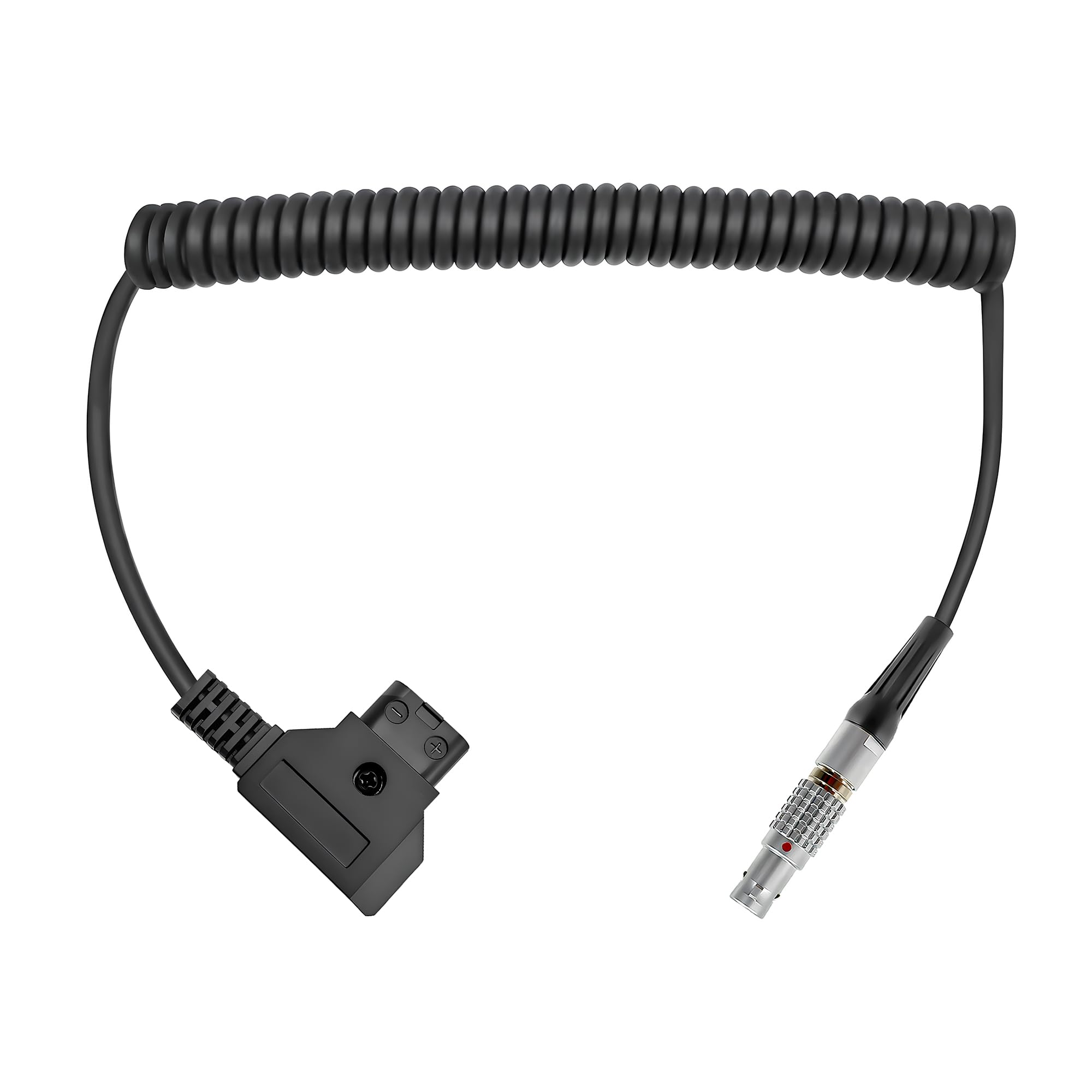 LYSRIA D-TAP to 2 Pin Male Power Coiled Cable Suitable for Teradek Z Cam ARRI RED DJI TILTA Paralinx Preston Transvideo Offhollywood Switronix Panasonic