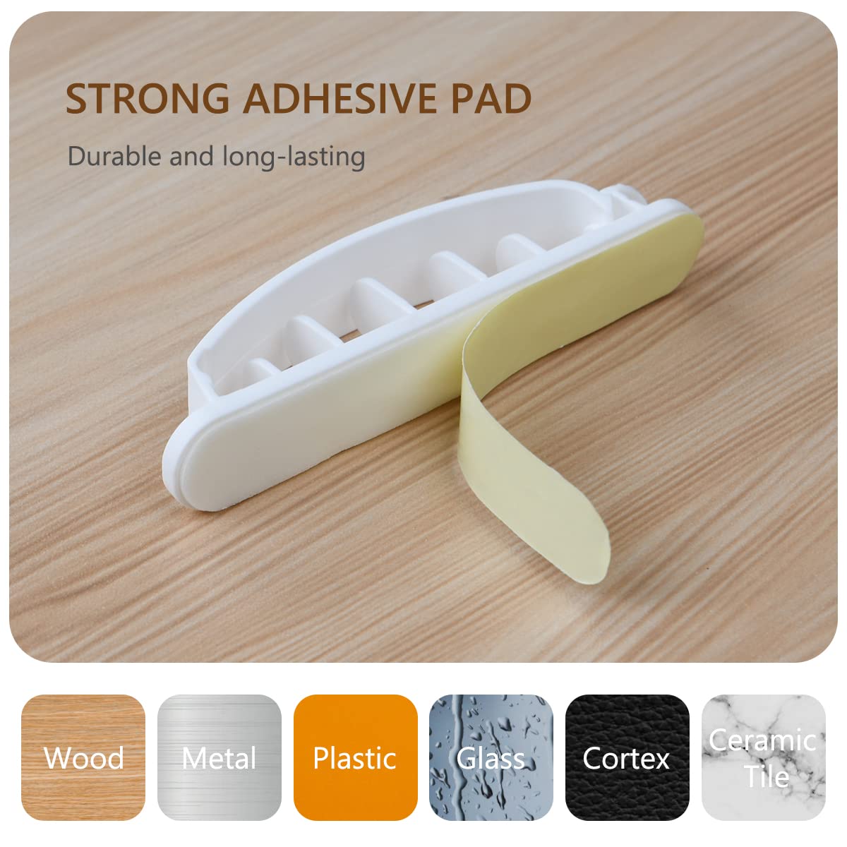 12 Clip Organizzatrici Per Cavi Autoadesive - Gestisci Cavi Alimentazione, Dati E Accessori Con Facilità, Ø2.8-7.8mm - Foto 2