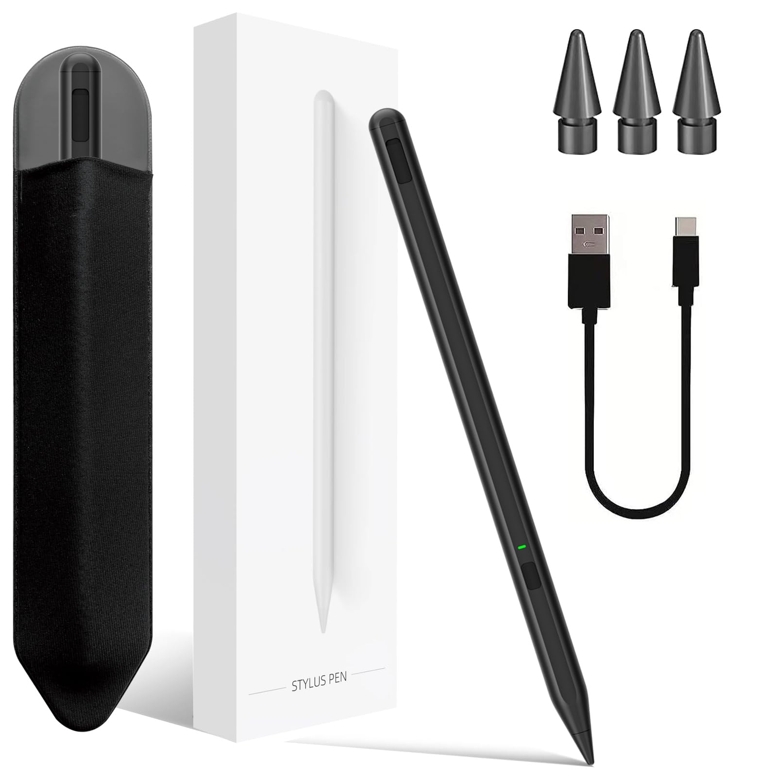 Penna Stilo per iPad 9a e 10a Gen, Penna Milikilo iPad Ricarica Rapida, Stylus Pen Palm Rejection, Sensibilità All'inclinazione per iPad 6/7/8/9/10, iPad Pro 11" e 12,9", iPad Air 3/4/5, iPad Mini 5/6