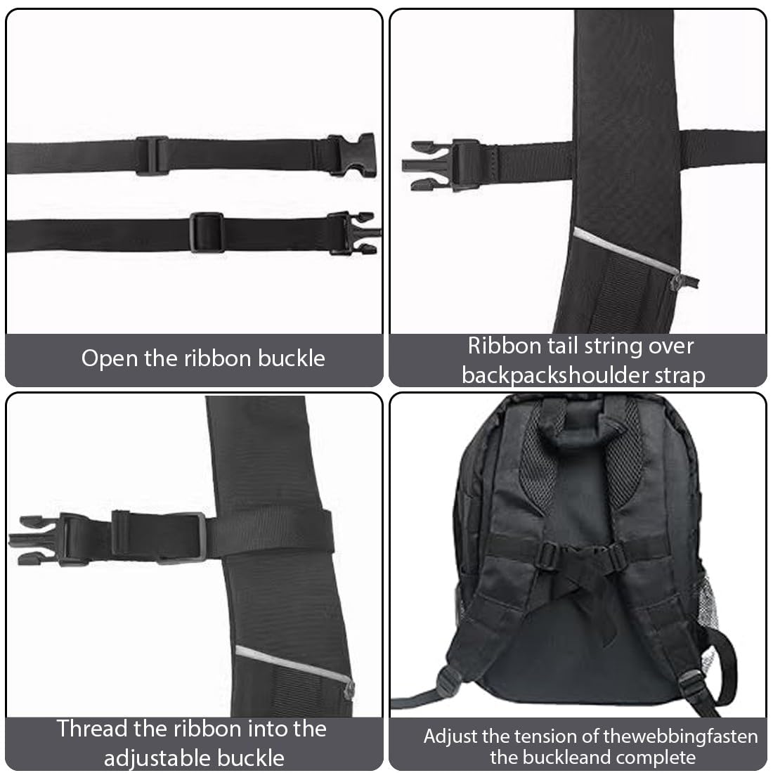 2 Pcs Cinghia Toracica Zaino, Cinturino Sterno per Zaino Regolabile Cinturino per Zaino Antiscivolo Resistente, per Zaino Adulti e Bambini, Jogging, Viaggi all'Aria Aperta, per Zaino Adulti e Ba