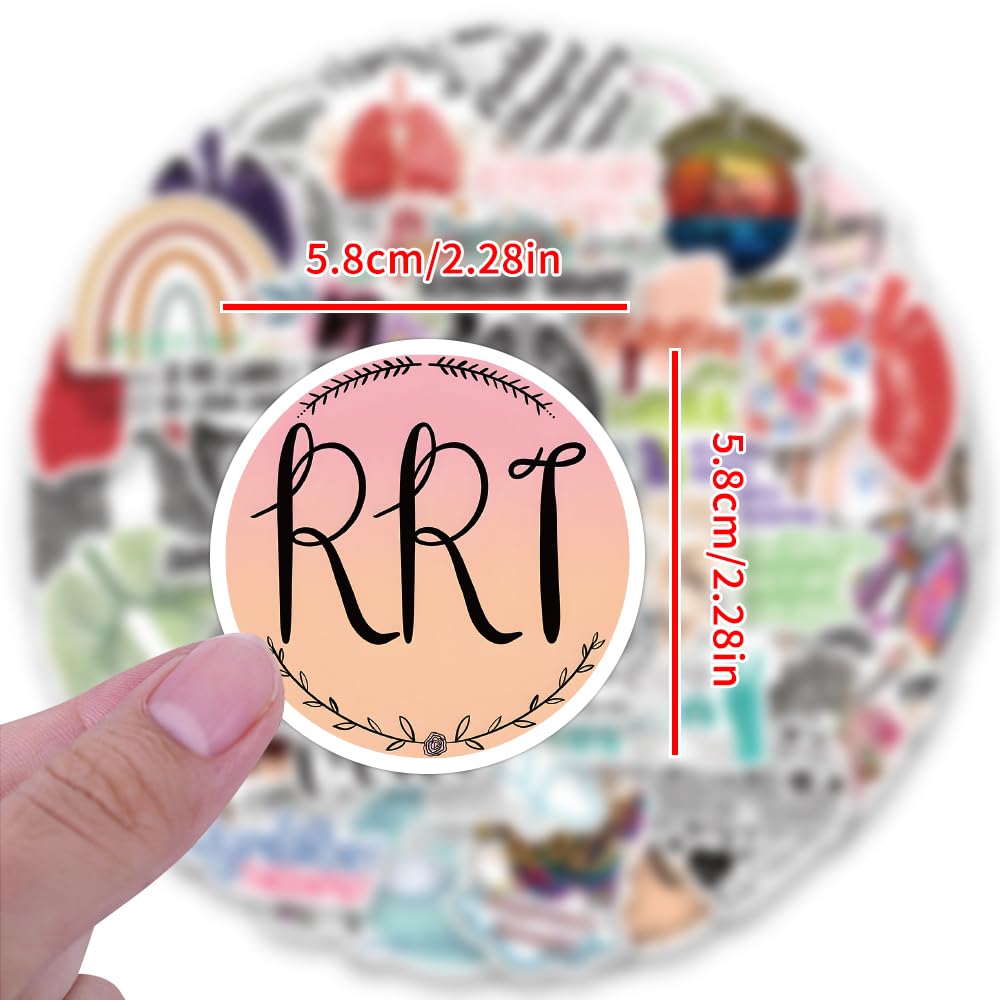 54PCS Respiratory Therapist Stickers,RT Sticker,Water Bottle Laptop Sticker, Respiratory Therapist Gifts