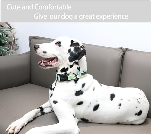 Miniatura 4 de Aring Pet Collar de algodón, ligero y ajustable, con hebilla de liberación rápida, para perros pequeños, medianos y grandes, para cachorros, S