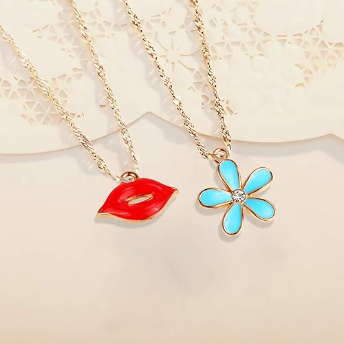 Miniatura 7 de SANNIX 170 abalorios para hacer joyas, varios abalorios chapados en oro, para hacer joyas