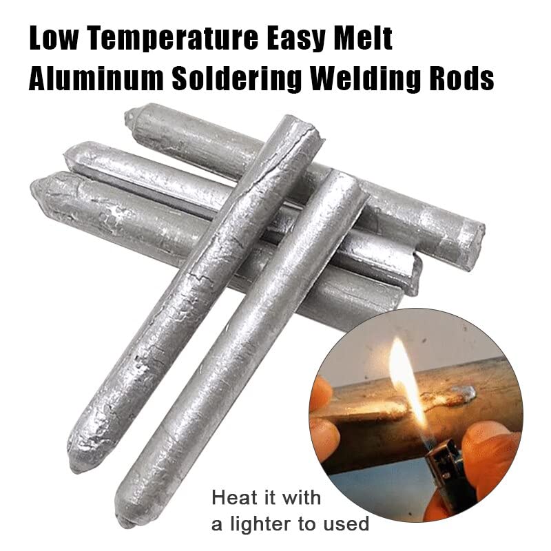 GatherTOOL 3/6/9Pcs Powder Cored Welding Aluminum Rod 78mm Low Temperature Easy Melt Aluminum Soldering Welding Rods No Need Solder Convenient Weld Tools (Size : 6Pcs 78mm)