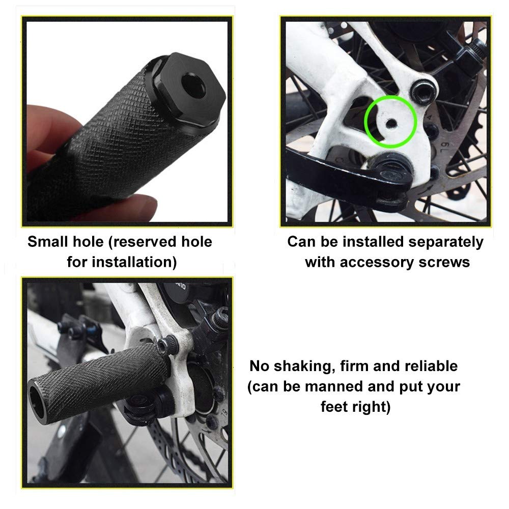 Pegs Cale-pieds Vélo En Aluminium – Pour Essieux Avant/arrière, Rainures Antidérapantes, Charge 100kg, Pour BMX Et Vélos Adultes/enfants