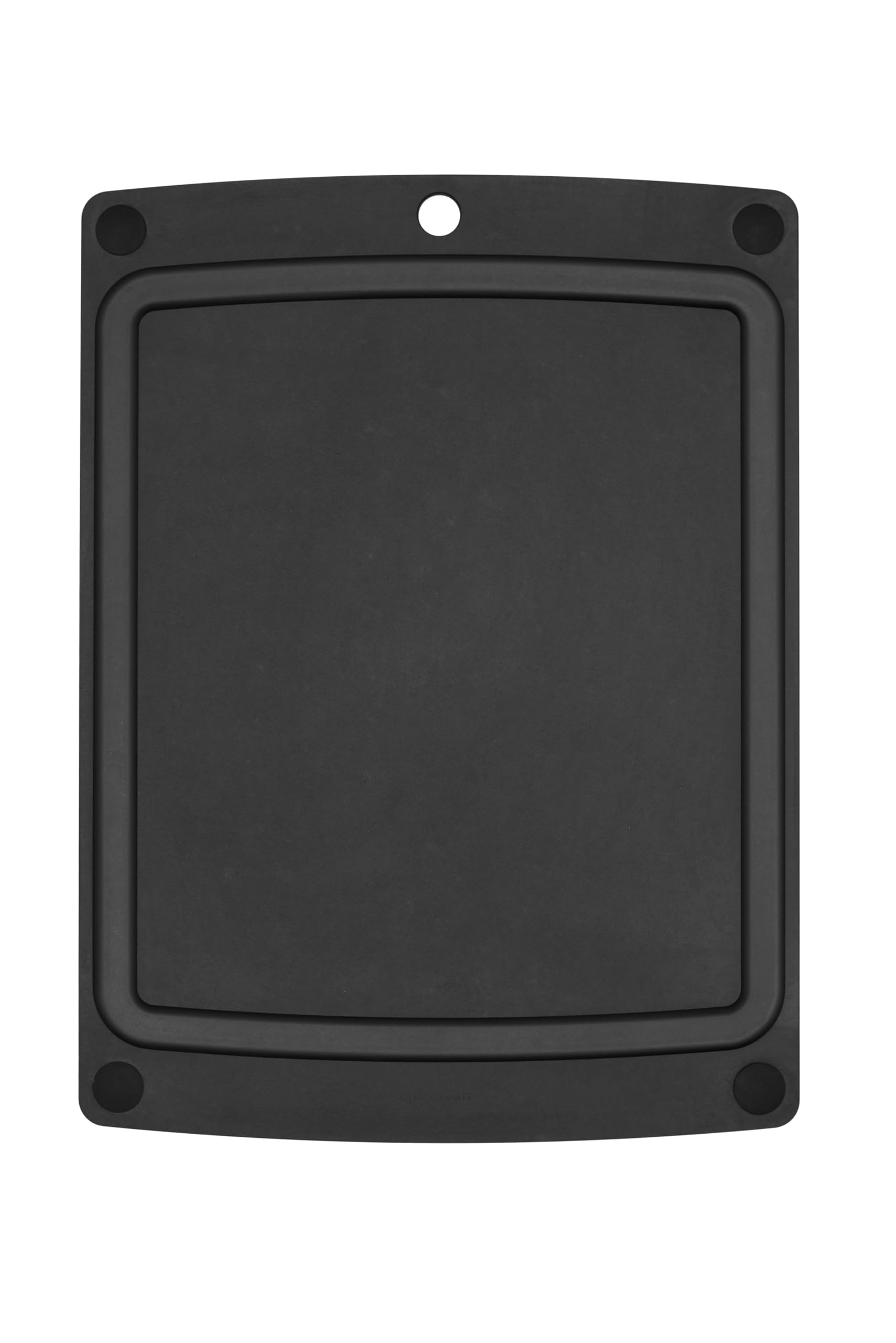 Epicurean All-In-One Schneidebrett mit rutschfesten Füßen, 44,5 x 33,0 cm, Schiefer/Schwarz