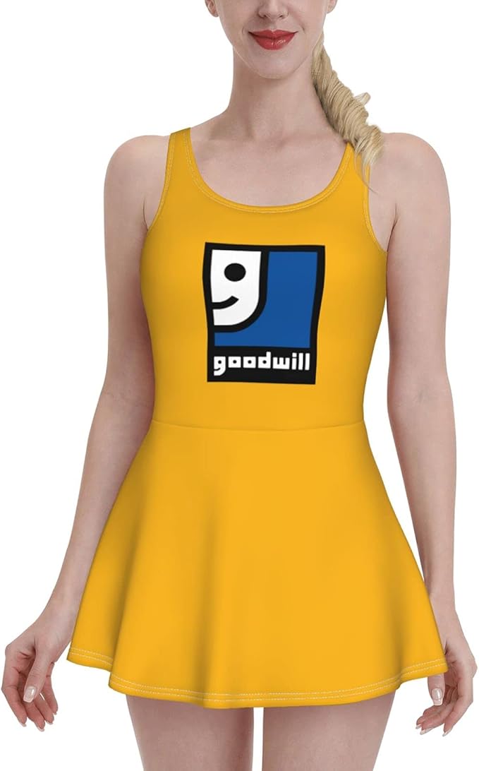 Qingjunjunchu Goodwill Industries Logo Swimsuit One Piece Swimsuits for