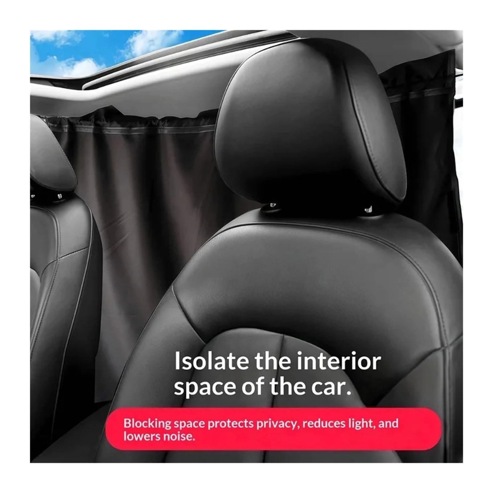 Rideau Arrière Fourgon Occultant Ensemble de Rideaux d'intimité for Voiture 4 pièces