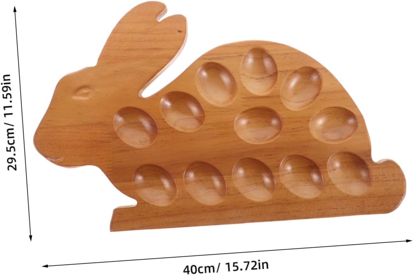 Alipis Wooden Egg Storage Rack Creative Bunny Shaped Egg Holder for Kitchen and Wear Resistant for Holiday Decor Multifunctional Use
