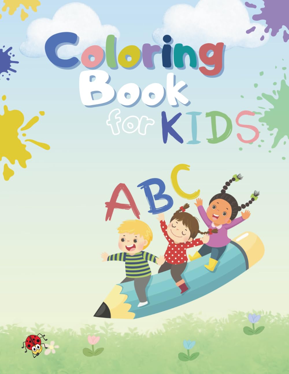 Coloring Book for Kids, ABC Learning, Cute Animals and Easy Words, Easy Coloring,: ABC, Animals & Words Fun for Little Kids