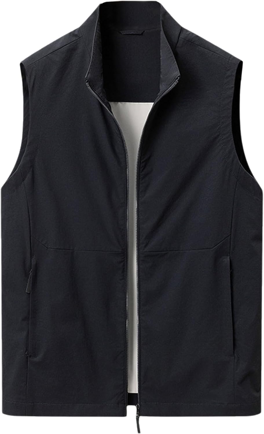 Alvivi Spring Stand Collar Golf Vest Men's Sleeveless High-End Casual Fashion Layered Waistcoat