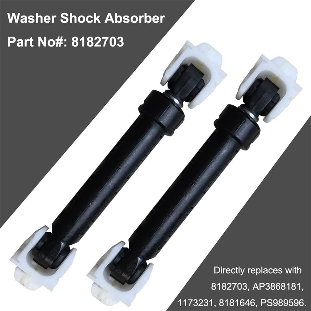 4 Stück Stoßdämpfer for Waschmaschinen, Ersatz for Whirlpool, ersetzt 8182703, AP3868181, 1173231, 8181646, PS989596