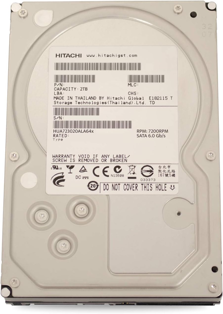 Hitachi HGST Ultrastar 7K3000 2TB (HUA723020ALA64x) 3.5 SATA-600 7200RPM 64MB, RAID 24x7 ENTERPRISE (Renewed)