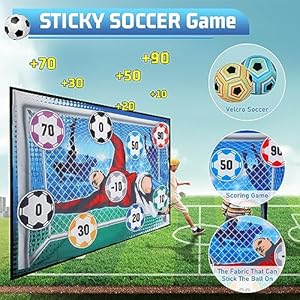 VATOS Toy Soccer Ball Game Set for Boys and Girls, Indoor Outdoor Backyard Toss Soccer Goal Game with 2 Balls, 1 Flannel Target, Soccer Toys for 3-5 6-8 8-12 Years Old Kids Birthday VATOS Toy Soccer Ball Game Set for Boys and Girls Indoor Outdoor Backyard Toss Soccer Goal Game with 2 Balls 1 Flannel Target Soccer Toys for 3 5 6 8 8 12 Years Old Kids Birthday