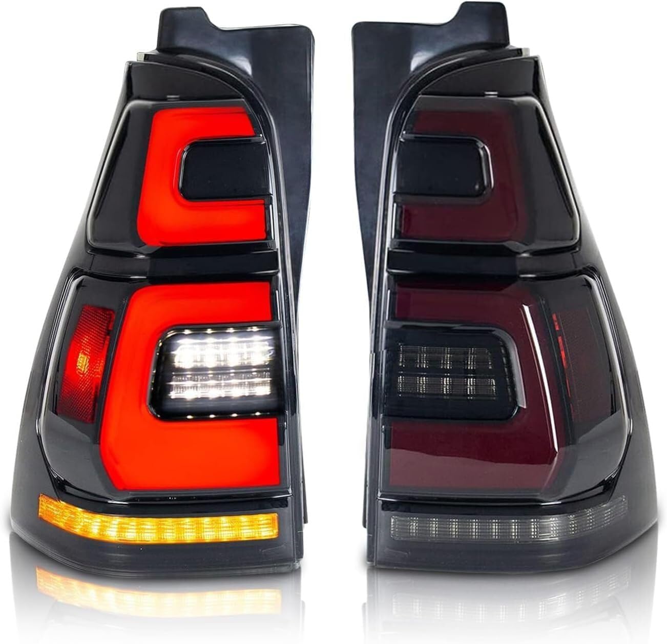 Pair LED Tail Light Assembly For Toyota 4Runner 4th GEN 2003-2009 Start-Up Animation Rear Brake Stop Lamp W/Sequential Turn Signal Left & Right Side