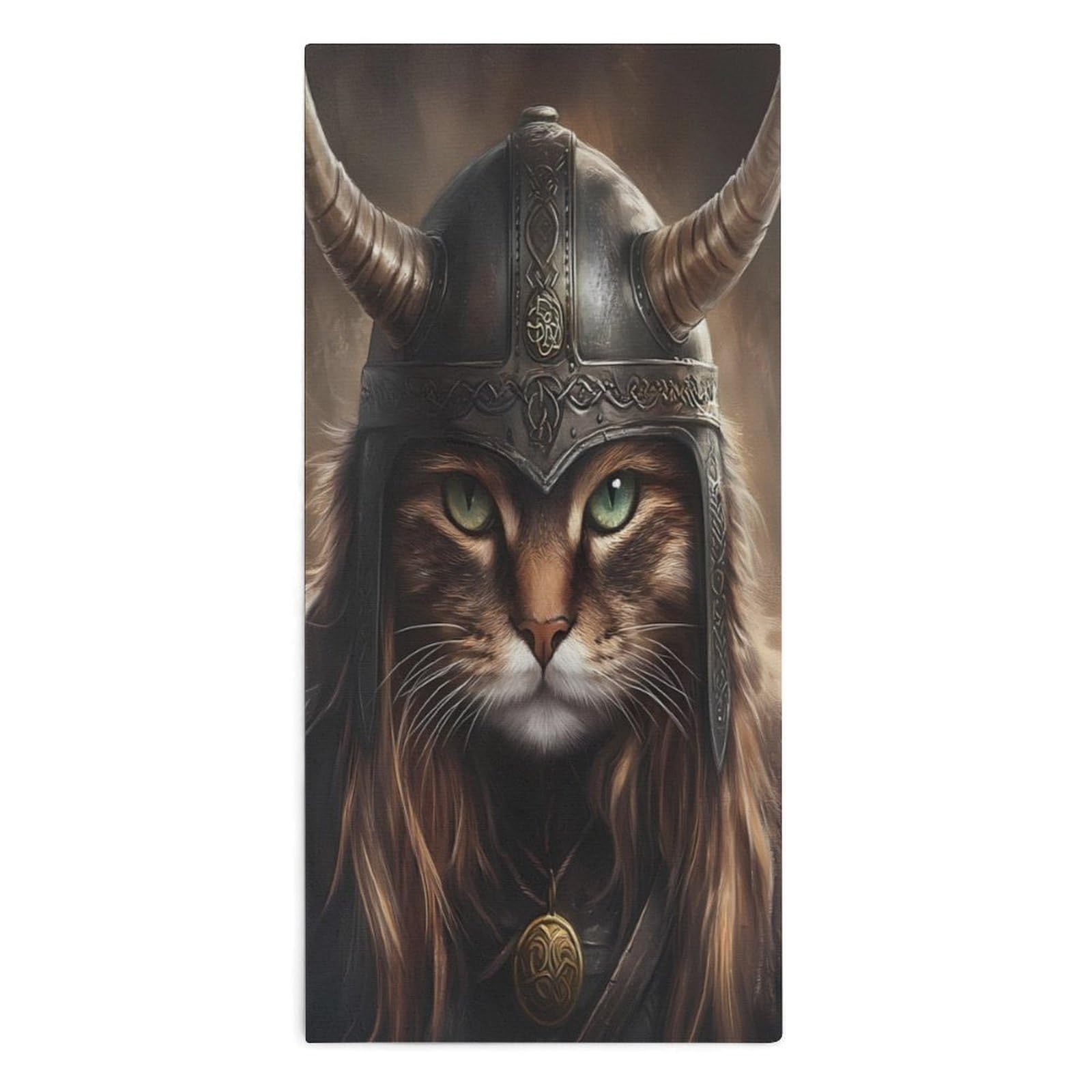TXFBTRFSA Vikings Cat Hand Towels for Adult Face Towel Bath Beach Swim Accessories