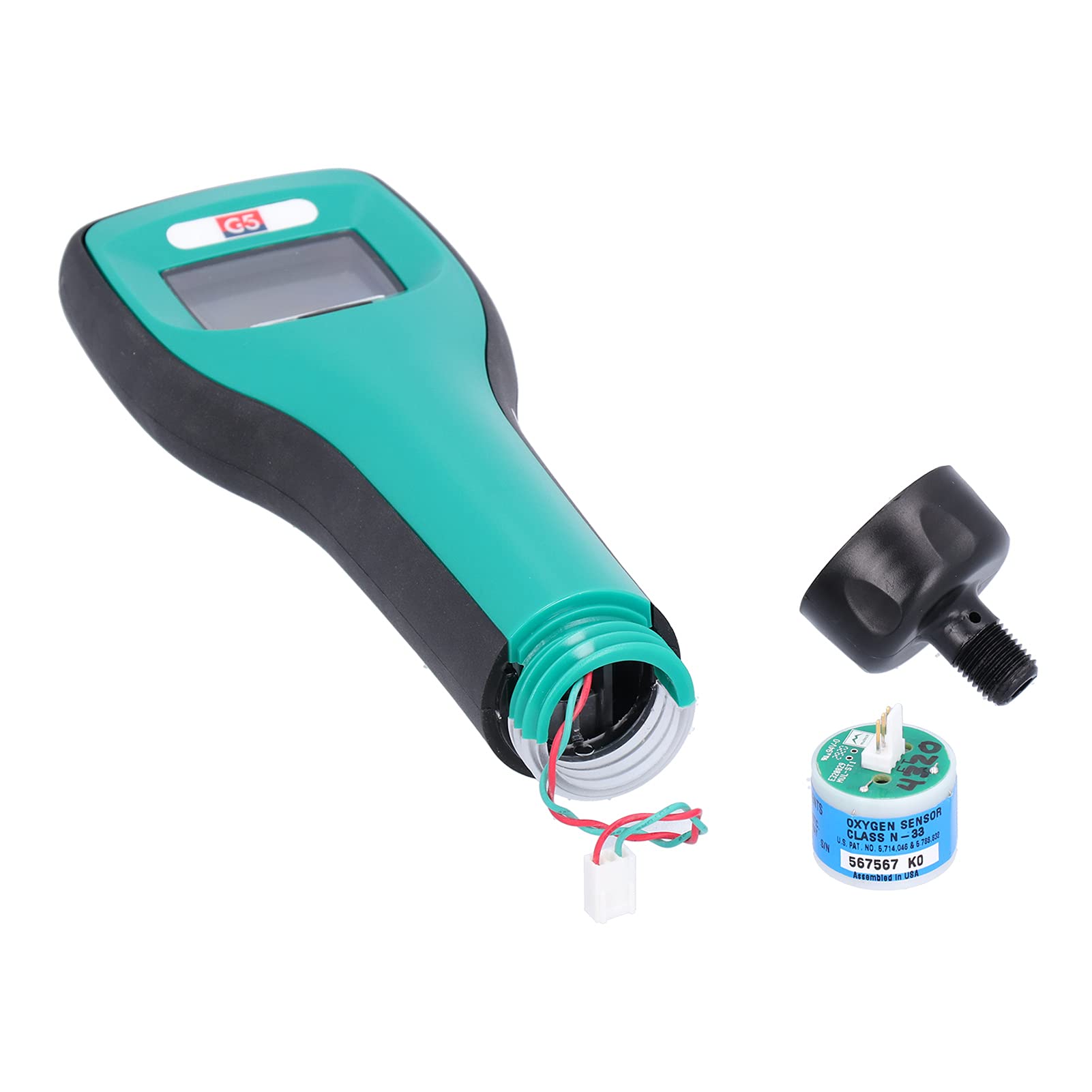Analizador de Nitrógeno Portátil, Detector de Gas ABS de Aleación de Acero y Caucho para Probar la Pureza de los Neumáticos del Automóvil, con Función de Apagado Automático,