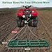 Garvee Driveway Drag Harrow 4 FT Width, Heavy-Duty Tow Behind Drag Harrow,Grader Landscape Power Rake for ATV, UTV, Tractor, Mower, Tow Behind Yard Lawn Leveling Tool with 6 FT Chain，Green