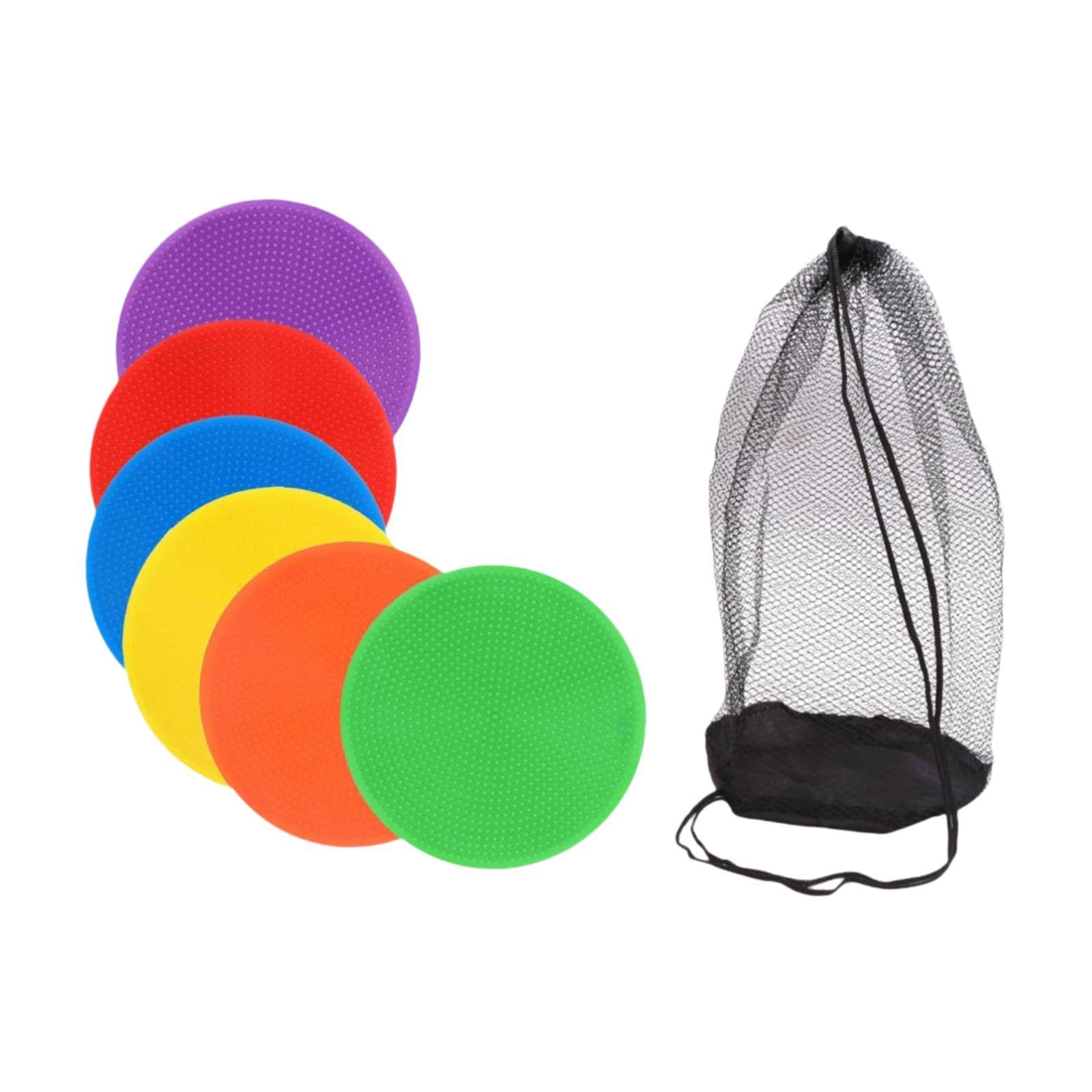 Floor Spots Markers PVC Nonslip with Storage Bag for Sports Dance Basketball 6pcs | Training Aids | Soccer | Team Sports-image-11