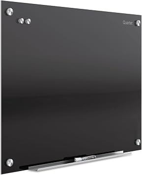 Quartet G2418B Infinity Magnetic Glass Marker Board 24 x18 Black
