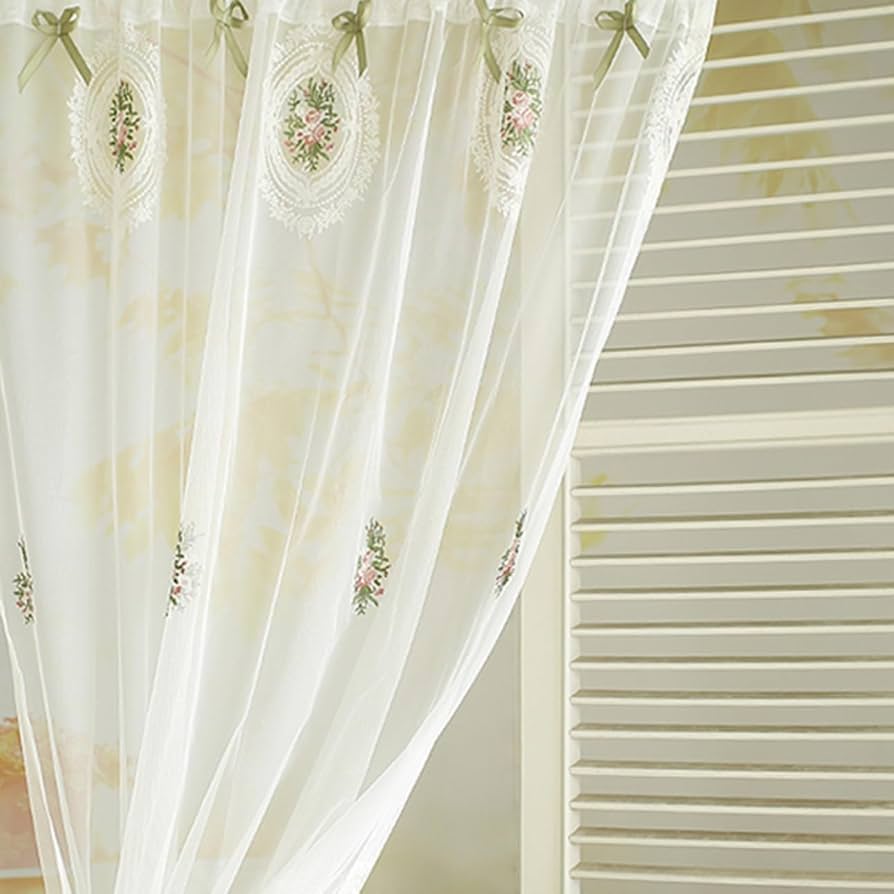 Amazon｜[dhiuebc] 北欧 暖簾 レースカーテン おしゃれ 植物柄