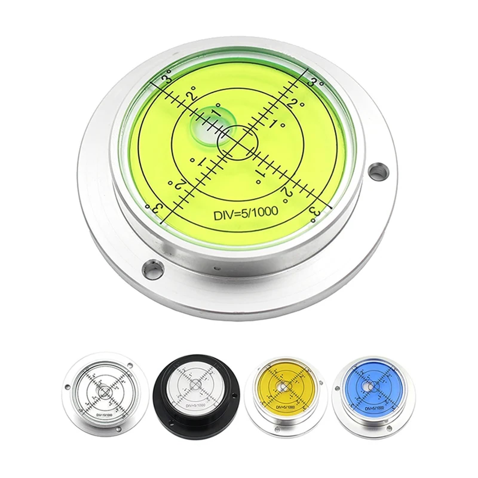 1pc Diametro 80mm Livella a bolla circolare in metallo Strumento di livellamento di precisione a bolla for macchine edili a rulli stradali | 1pc Diameter 80mm Circular Metal Bubble Level Nivel Bubble Precision Leveling Tool for Road Roller C(1)