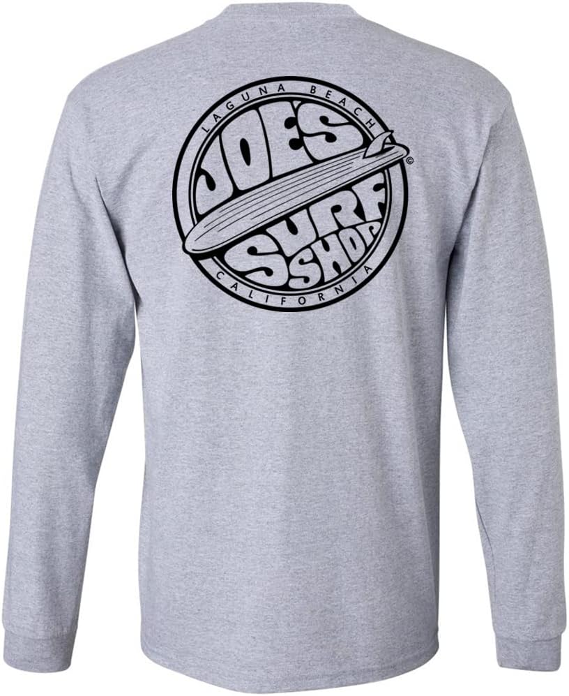 JOES SURF SHOP Men's Fins Up Logo Long Sleeve T-Shirts