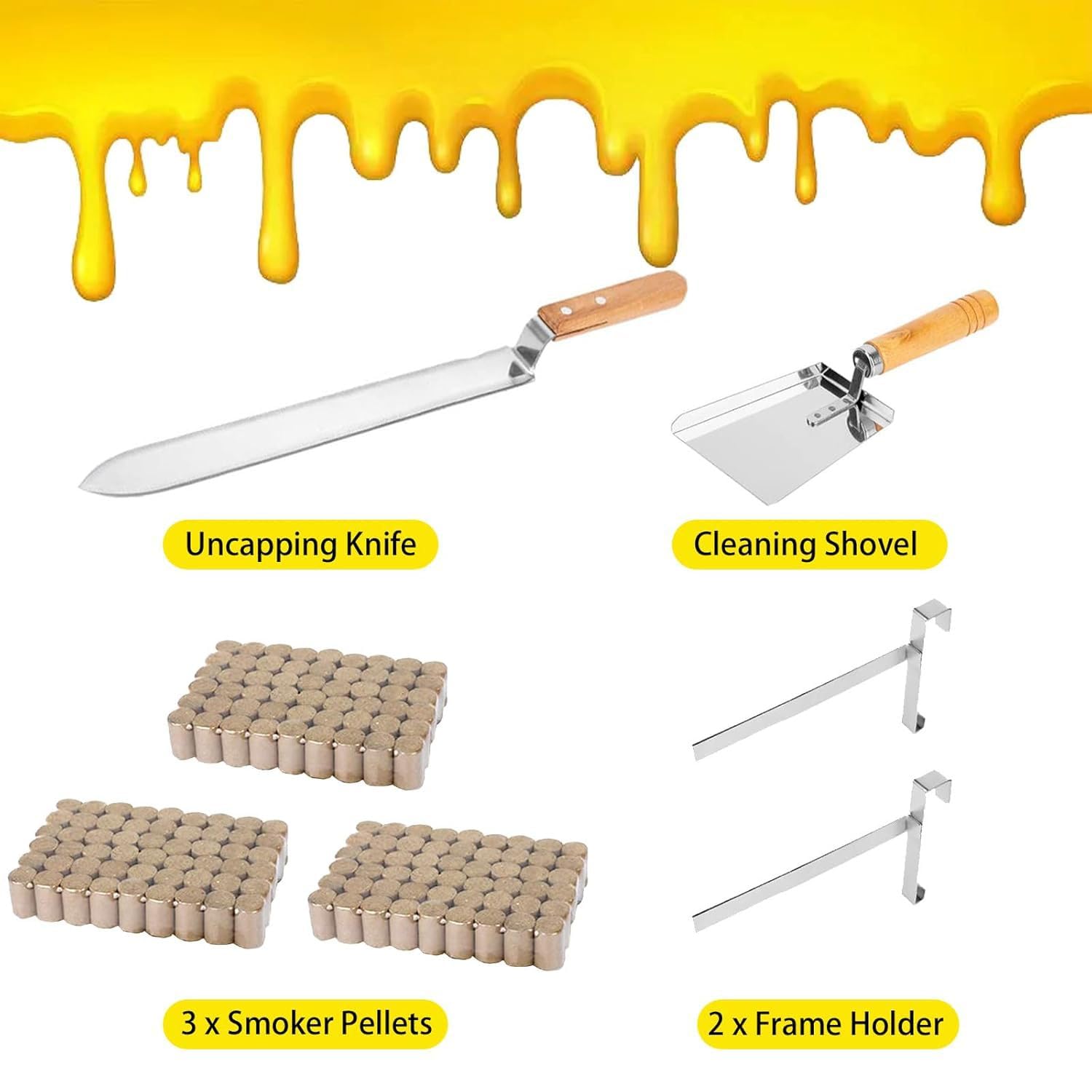 32-teiliges Imkerei-Werkzeug-Starter-Set, Bienenhaltungszubehör – Komplettes Bienenstock-Werkzeug-Set Mit Organizer-Tasche Und Imker-Handschuhen For Anfänger Und Imker