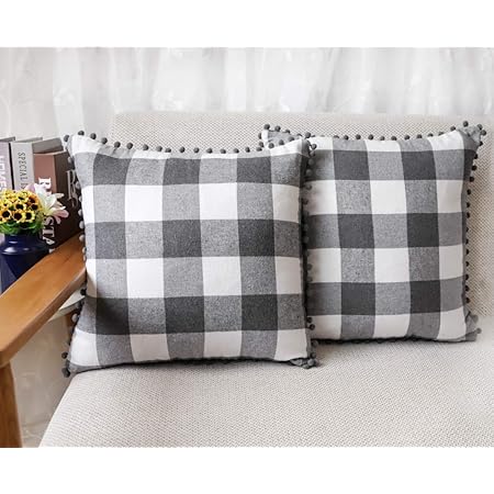 buffalo check pumpkin pillow