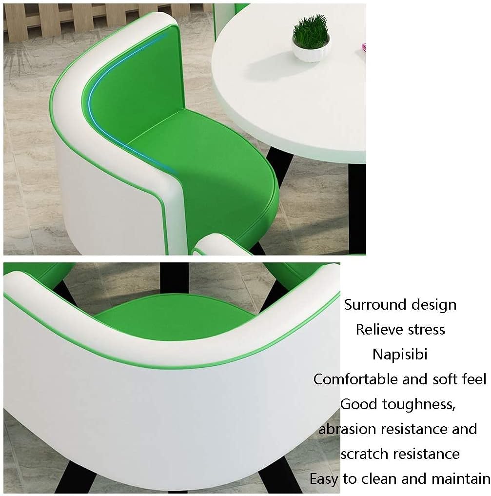 Office Business Hotel Lobby Dining Table Set, Reception Tables and Chairs Office Beauty Beauty Shop Simple Small Round Table and Chairs Cafe Milk Tea Shop Western Restaurant(Color:Blue)
