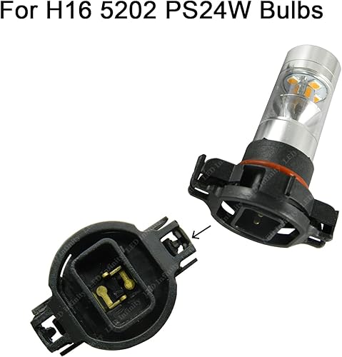 Miniatura 5 de Xotic Tech - 2 unidades 5202 H16 2504 PS24W hembra adaptador de arnés de cableado para luz de conducción antiniebla