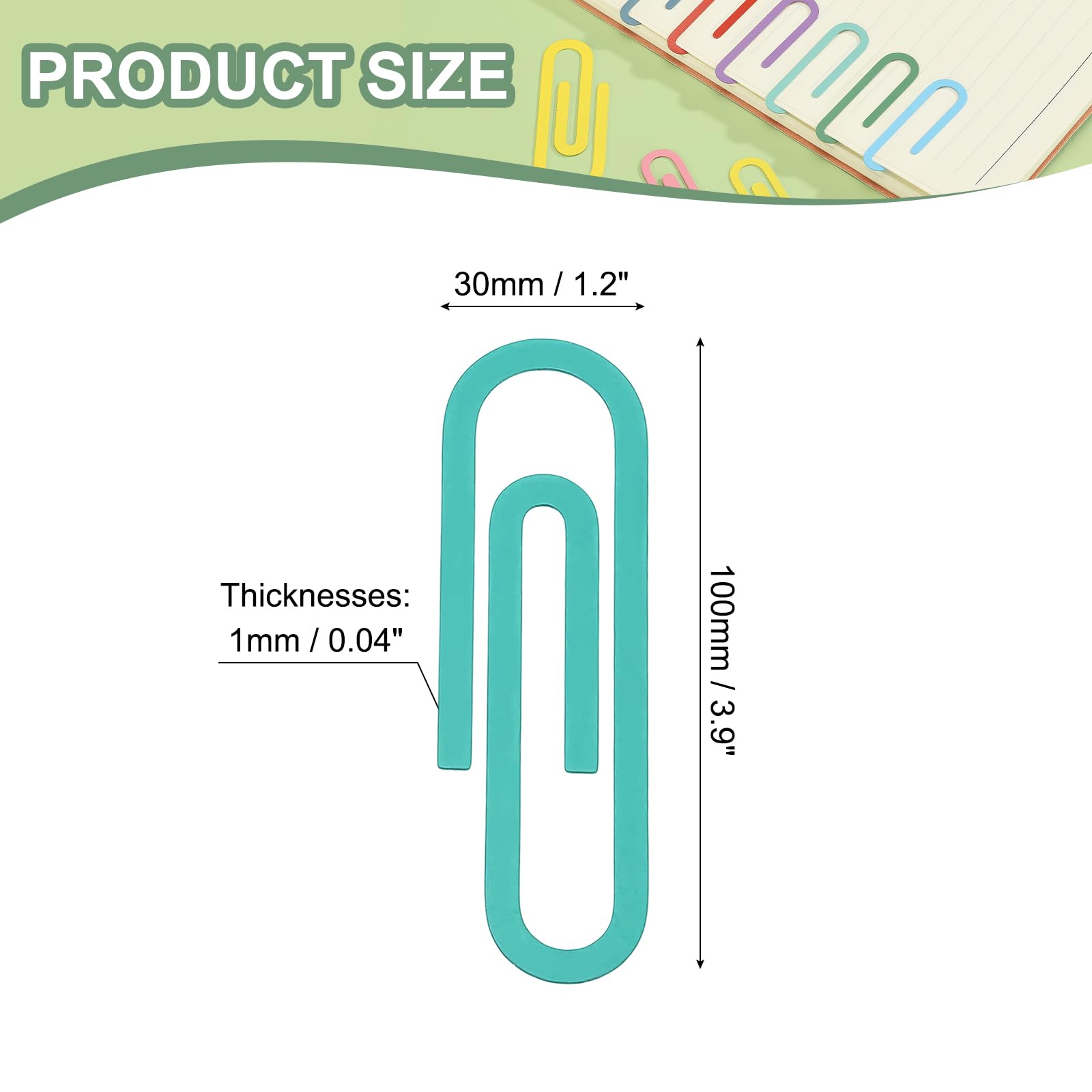 PATIKIL 4" Paper Clip Bookmarks - Image 2