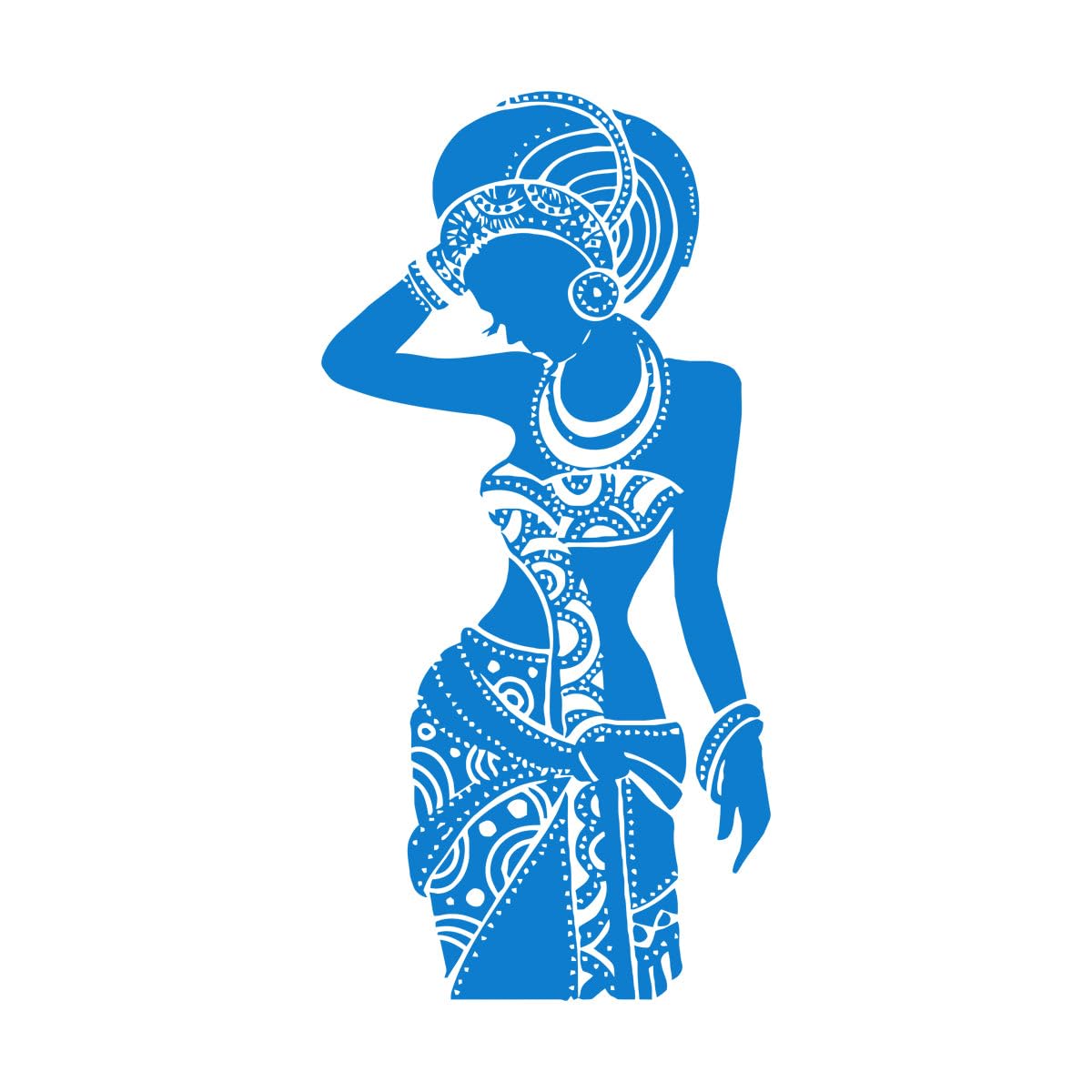 Africa Wall Decal Tribal African Wall Art Black Woman Boho Stickers Bedroom Decor Room Decal Africa Art Decor Extra Large - 67x136cm