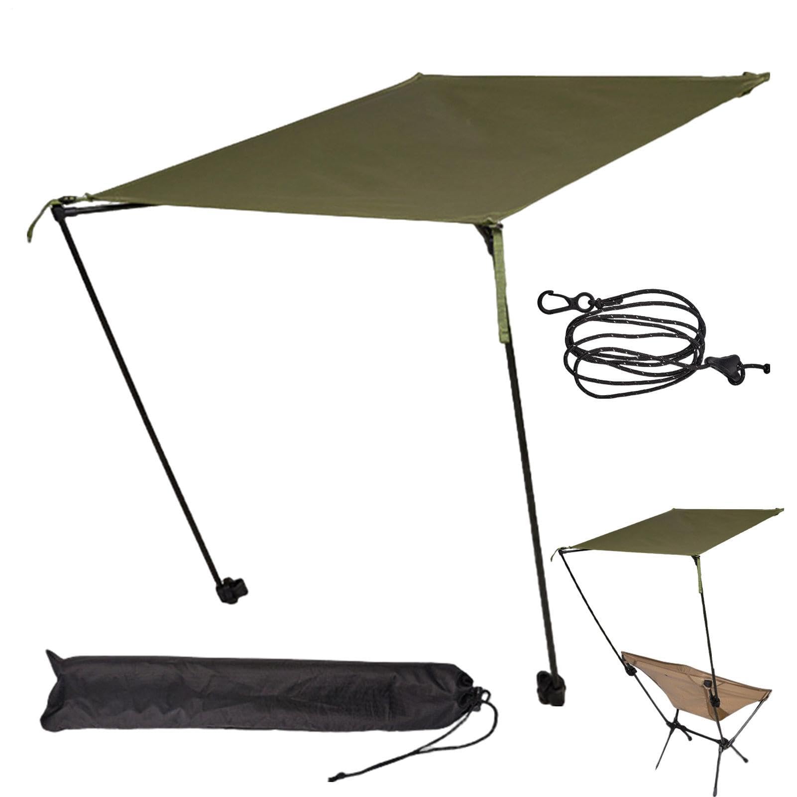 Ombrellone per sedia con morsetto regolabile, portatile, da spiaggia | da viaggio, retrattile, tenda leggera da terrazza, accessorio da spiaggia per campeggio, pesca, escursionismo, viaggi, picnic