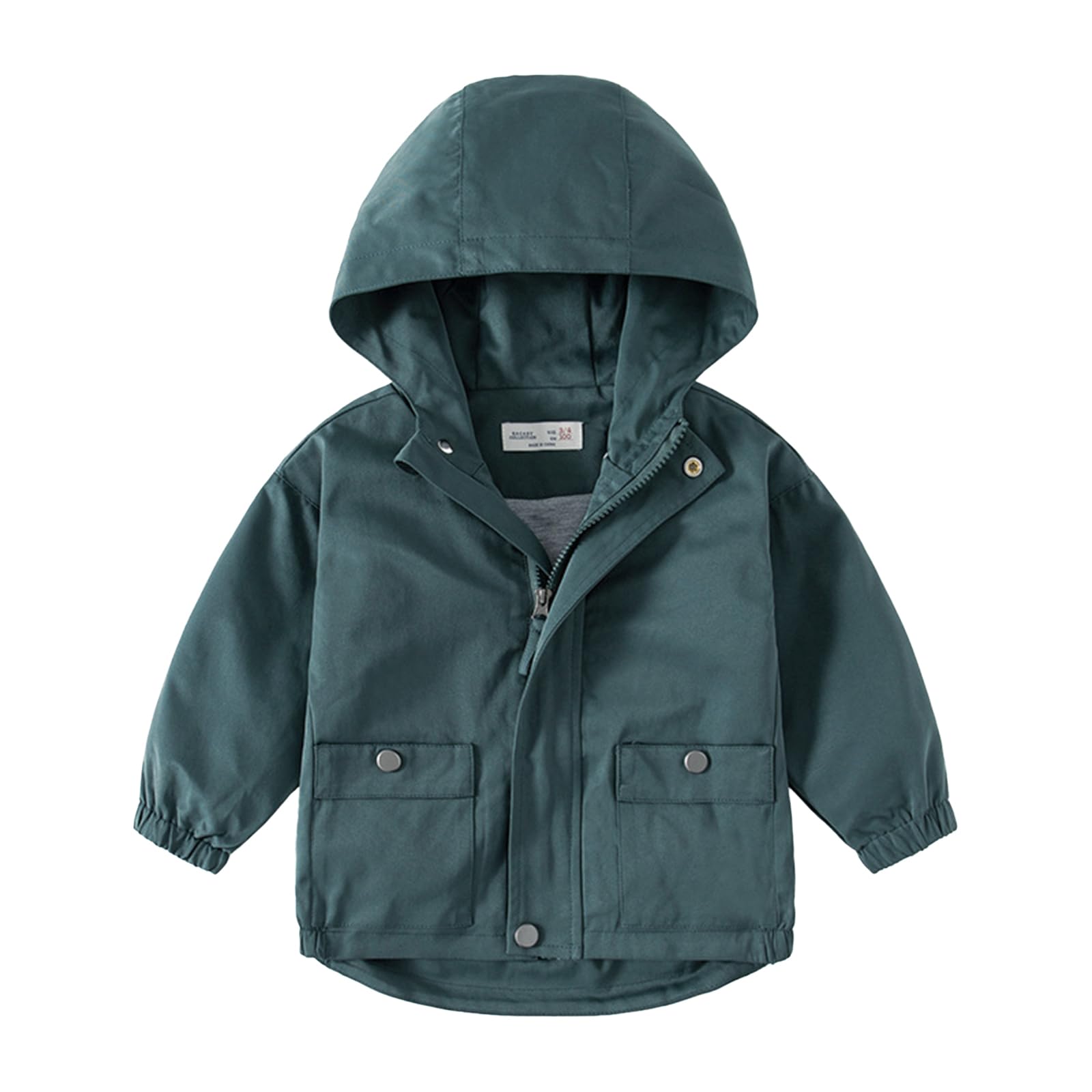 Volunboy Toddler Boys Windbreaker Casual Outerwear Kids Lightweight Zip Hooded Jacket Baby Cute Dust Coat