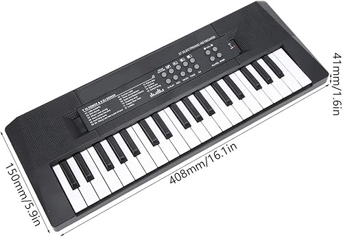 Miniatura 4 de Piano eléctrico, teclado de piano recargable de 37 teclas, tamaño portátil, sistema de fuente de alimentación dual, instrumentos musicales de