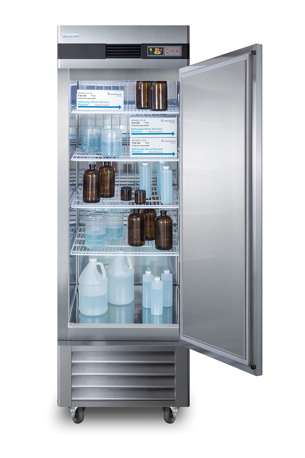 Accucold 23 Cu.Ft. Medical Refrigerator, 28” Wide, Vaccine Refrigerator, Stainless Steel- Ars23ml on Fridge.com - View 3