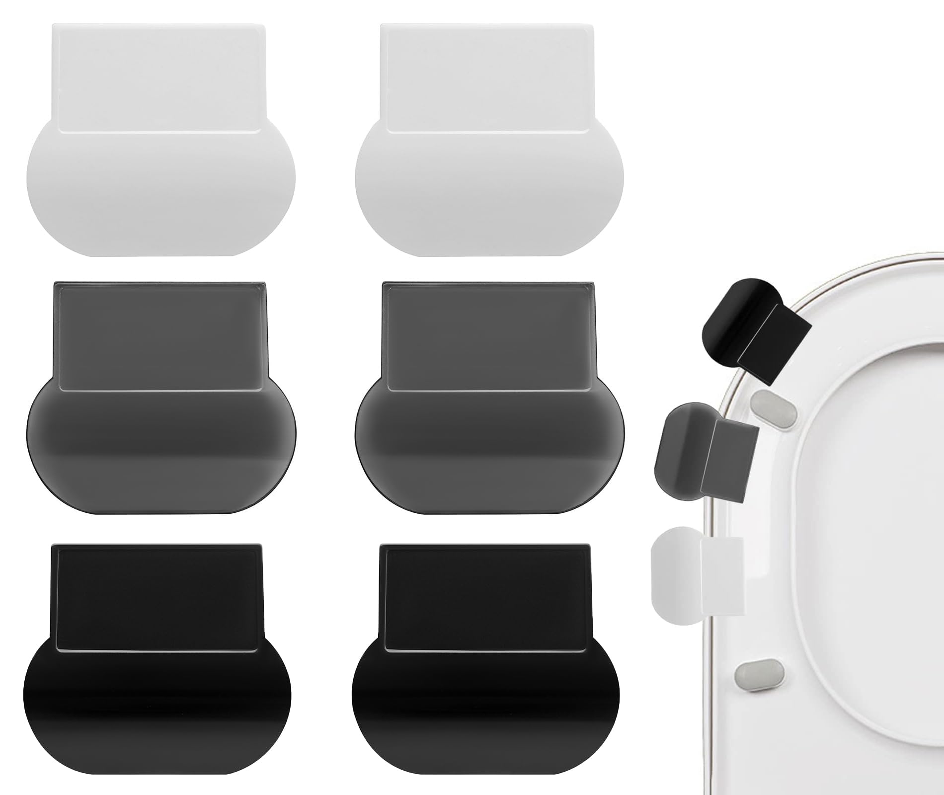6 Pcs Toilet Seat Lifter, Toilet Lid Lifter, Restroom Accessories Toilet Lifter Toilet Seat Lifter Handle Clip Toilet Seat Holder, Closet Seat Lifter for Home Office Hotel(White Black Grey) (B0D3VG59DV) Amazon Price History, Amazon Price Tracker