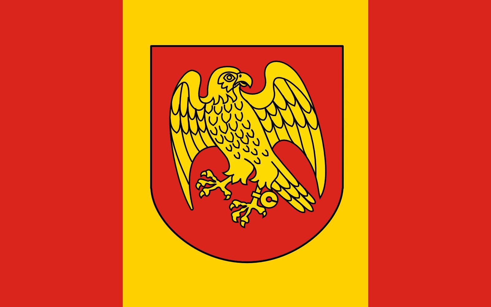 Drapeau POL powiat sokólski grand format pour mât extérieur