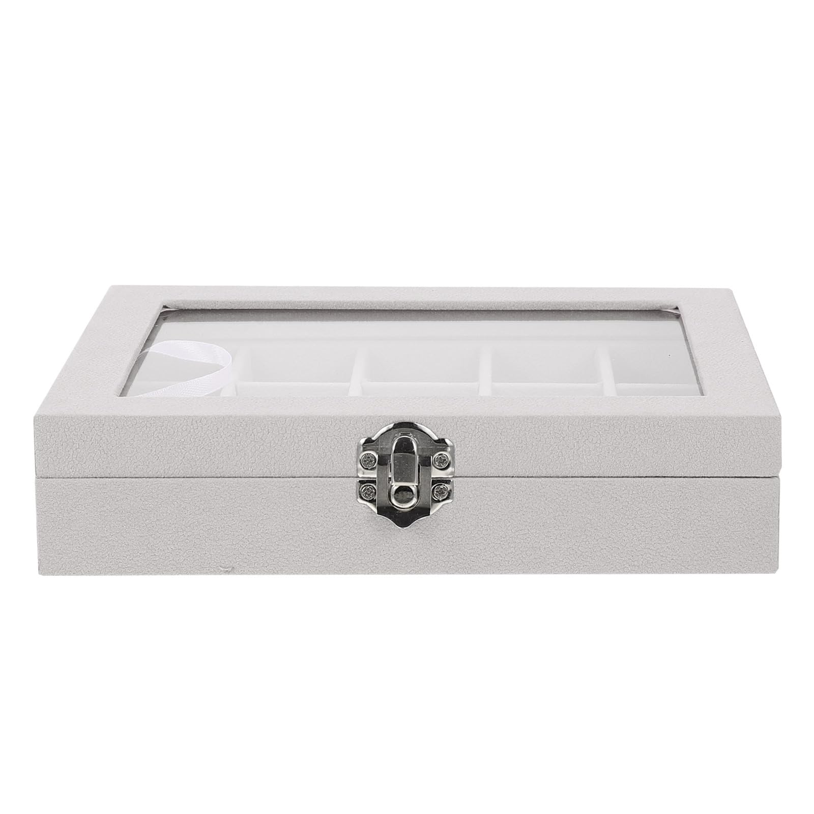 Lshtshf-ou Jewelry Box Wooden Multi-compartment With Lid 15-grid Earring Display Organizer Case For Home Storage For Women