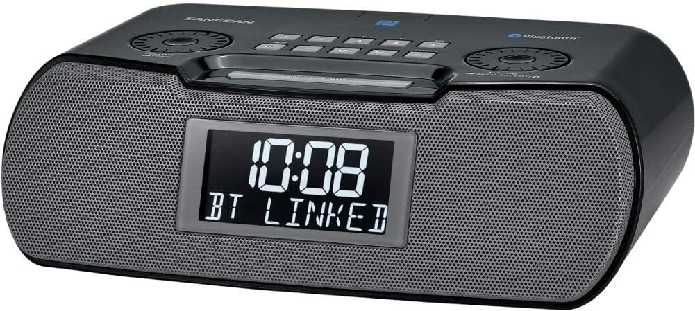Bеѕt Quаlіtу 🔥 Sangean RCR-20 FM-RDS (RBDS)/AM/Bluetooth/Aux-In/USB Charging Digital Tuning Clock Radio, High Contrast LCD Display with Adjustable Backlight, Adjustable Sleep Timer, Snooze Function