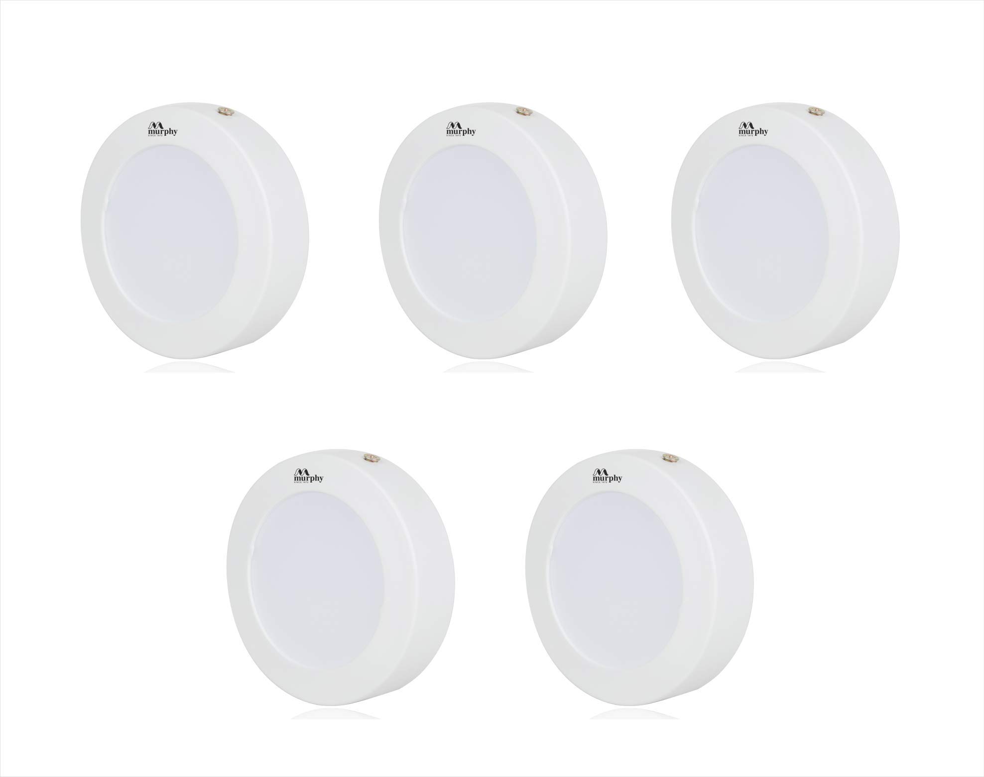 Sponsored Ad - CBL Round Surface Down Light (Warm White, 9Watts,Aluminium) - Pack of 5