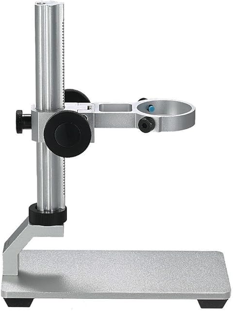Jiusion Aluminum Alloy Universal Adjustable Professional Base Stand Holder Desktop Support Bracket for Max 1.4" in Diameter USB Digital Microscope Endoscope Magnifier Loupe Camera (Aluminium Alloy)