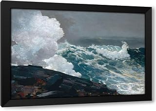 ArtDirect Northeaster by Winslow Homer Custom Framed Art Print Giclee Print or Canvas Options with Various Sizes and Customization by Homer, Winslow