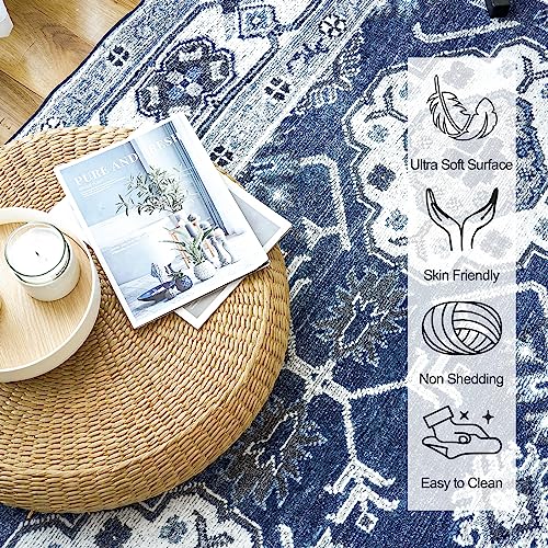 VK VK·LIVING 2x6 Machine Washable Rug Vintage Floral Runner Area Rugs - image 9