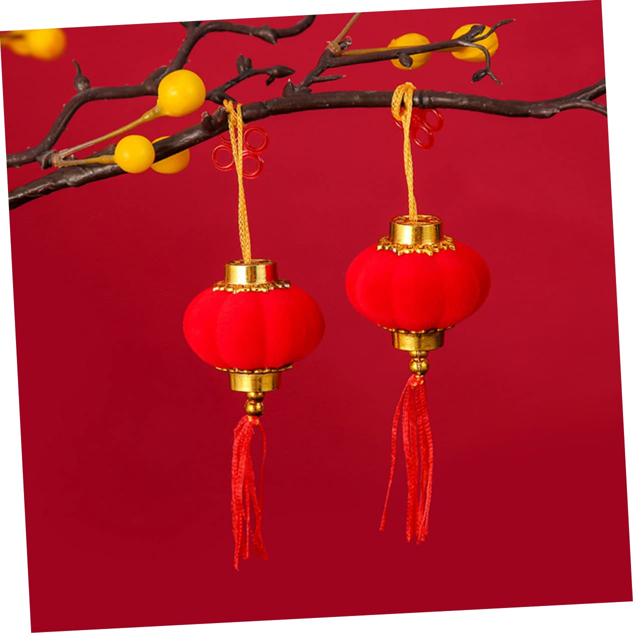 AUTSUPPL 16pcs Spring Festival Lanterns Red Year Decoration Lanterns for Celebration for Parties Weddings and Theme Events Festive Atmosphere