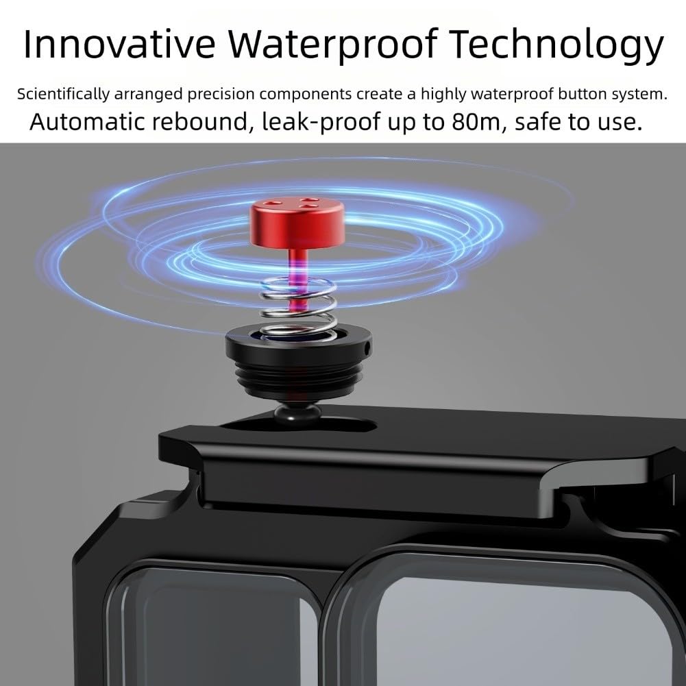 Custodia subacquea in metallo per Insta360 Ace Pro 2, custodia impermeabile in lega di alluminio da 80 m con sgancio rapido, supporto per scarpa fredda per fotografia subacquea e sport estremi